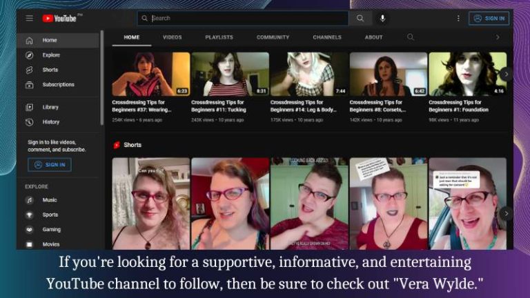 7 Best YouTube Channels (Youtuber) For Mtf Crossdresser and Transgender