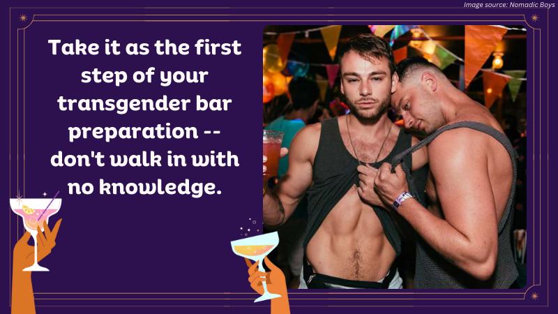 Transgender bars; trans dating 