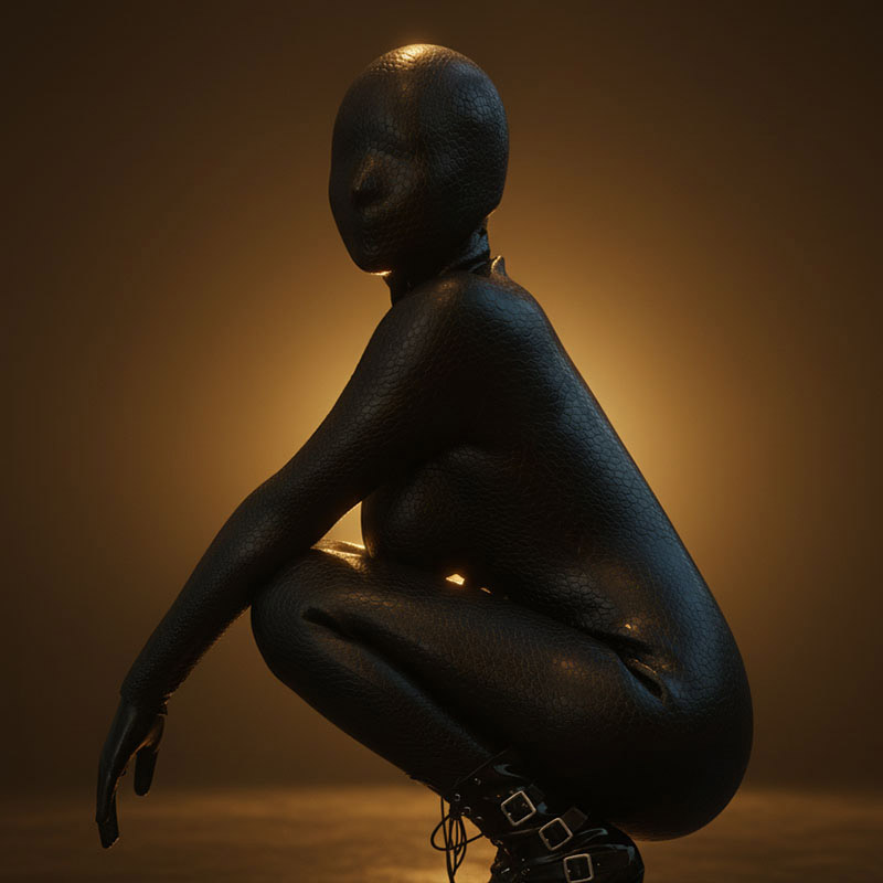 New Arrival: Serpentine Texture D-Cup Silicone Bodysuit