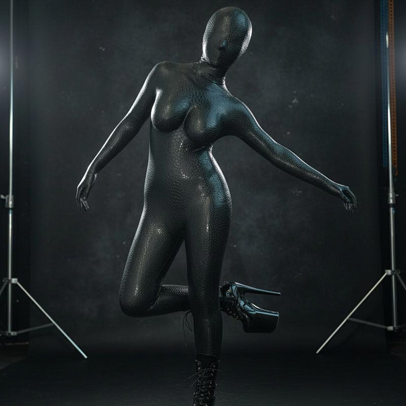 New Arrival: Serpentine Texture D-Cup Silicone Bodysuit