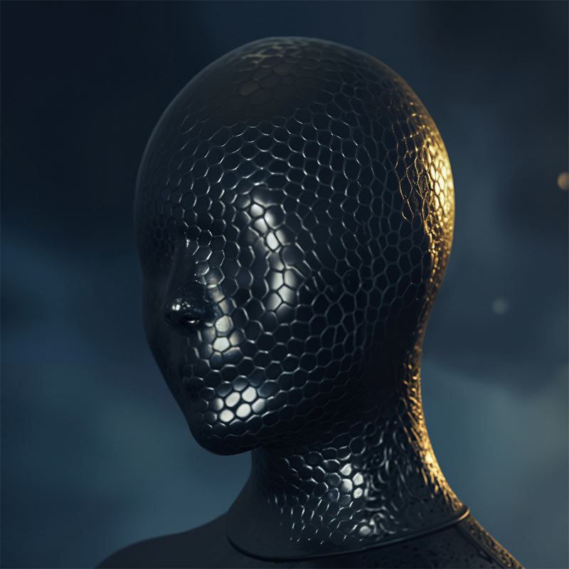 Unmask Your Desires with the New Serpentine Texture Black Silicone Hood