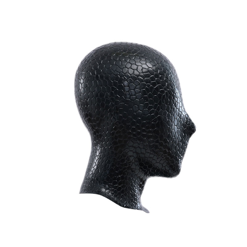 Unmask Your Desires with the New Serpentine Texture Black Silicone Hood
