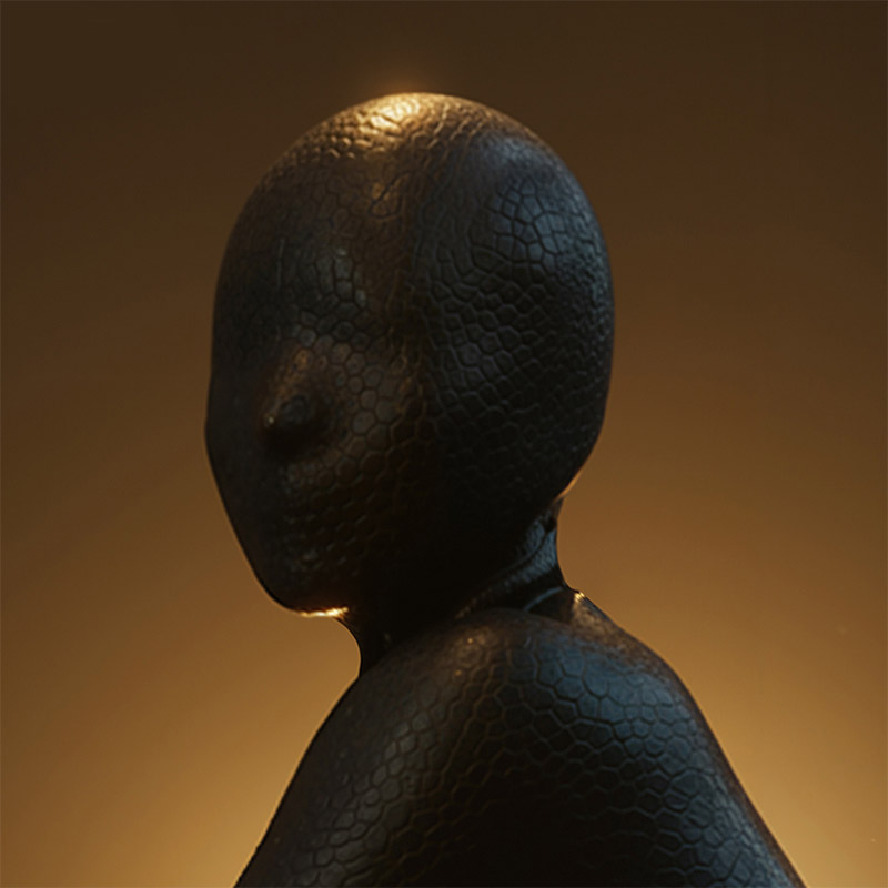 Unmask Your Desires with the New Serpentine Texture Black Silicone Hood