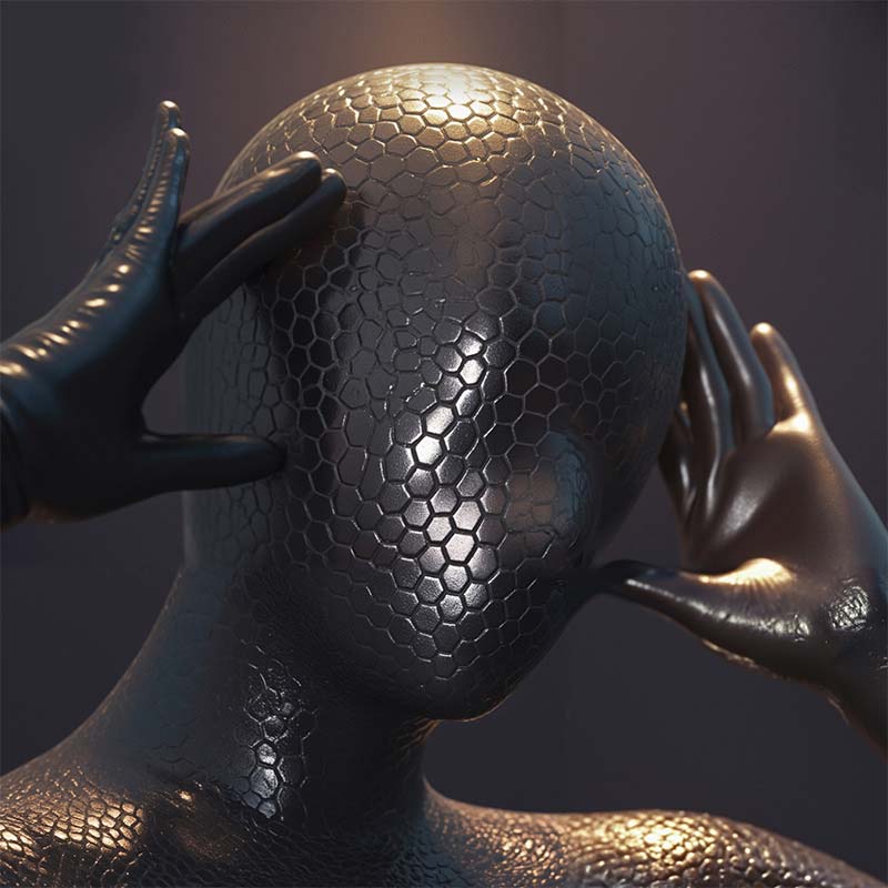 Unmask Your Desires with the New Serpentine Texture Black Silicone Hood