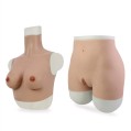 Short Fake Vagina Pant Large Size + B Cup Silicone Breast Forms