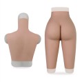 Fake Vagina Pant Middle Length + A Cup Silicone Breast Forms