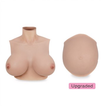 G Cup Breasts East West Shape + Upgraded Silicone Pregnant Belly
