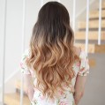 Ombre blonde mix brown long wig - JF003