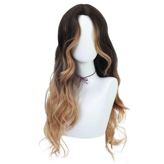 Ombre blonde mix brown long wig - JF003