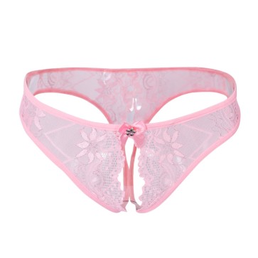 Sissy Lingerie Briefs Low Rise Opening Crotch Panties Thong