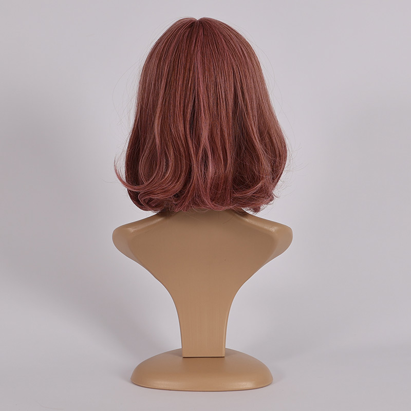 Pink Bob wig with bangs - JF015