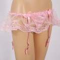 Pink Lace Garter Belt - 010