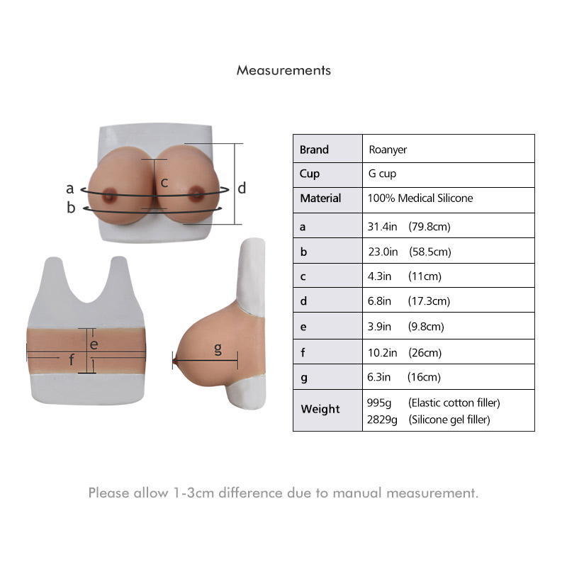 G Cup Tube Top Breast Forms