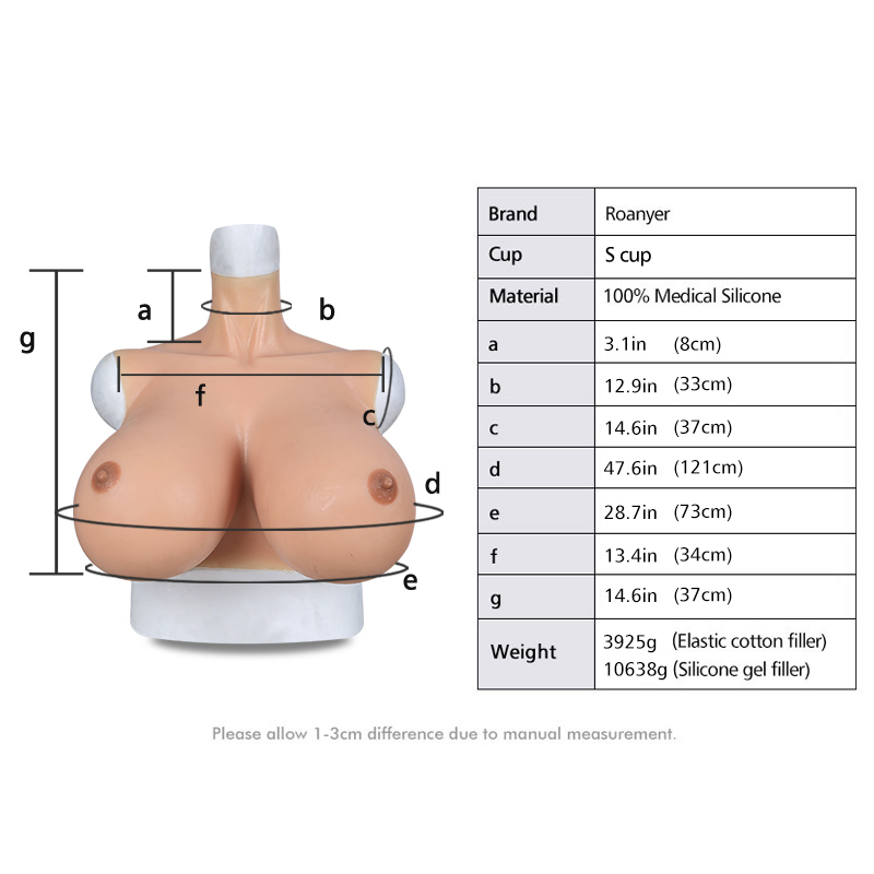 S Cup Breasts East West Shape