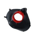 Open-Mouth Silicone Half Mask – Black Skin with Red Lips