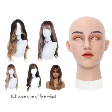 Wig + May Realistic Silicone Mask