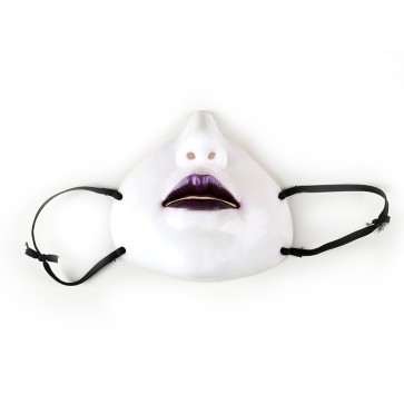 White Close-Mouth Silicone Half-Face Mask