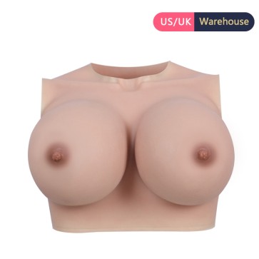 H Cup Breast Forms Round Neck
