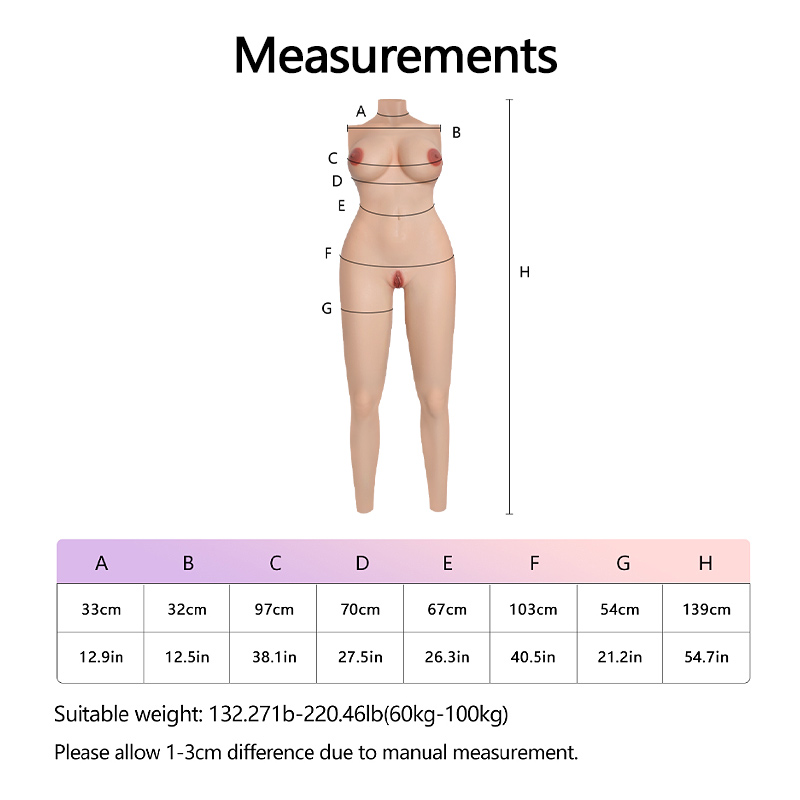 G Cup Bodysuit with East West Shape and Anal Hole