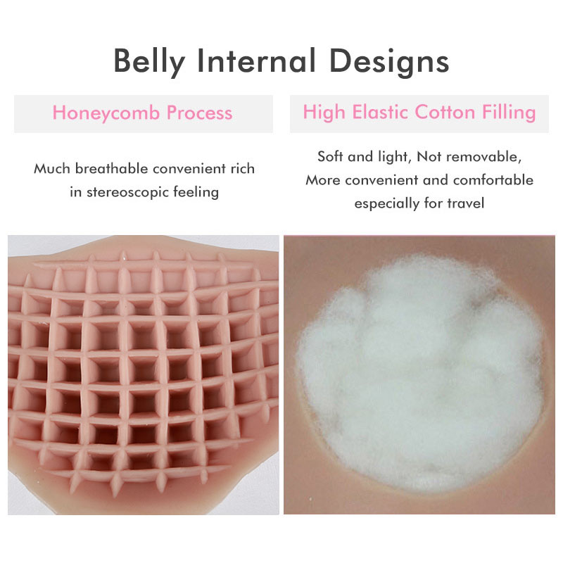 Upgraded Silicone Pregnant Belly with Velcro 6-8 Months