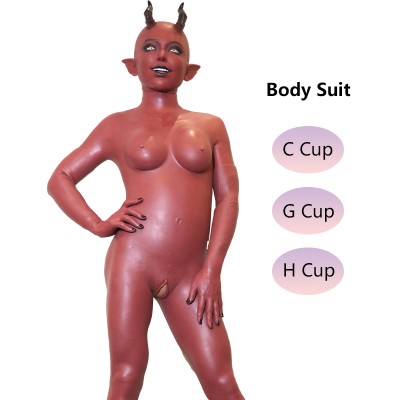 Red Silicone Lilith Succubus Suit