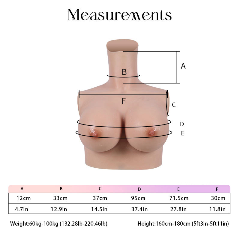  G Cup Silicone Inflatable Breast Forms