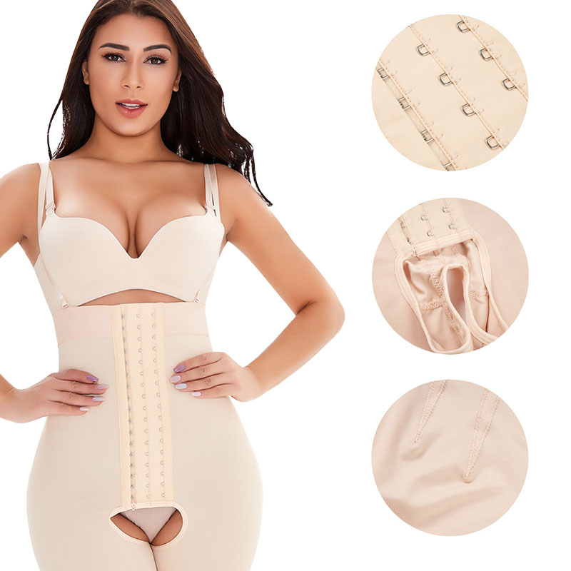 High Waist Longline Shapewear with Hooks