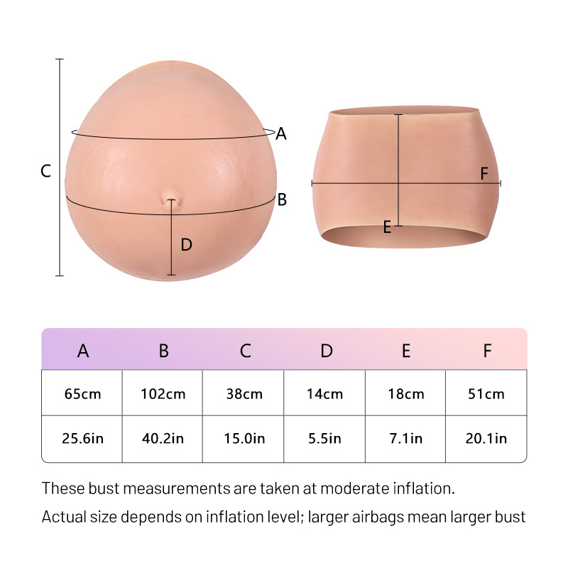 Silicone Inflatable Twins Pregnant Belly