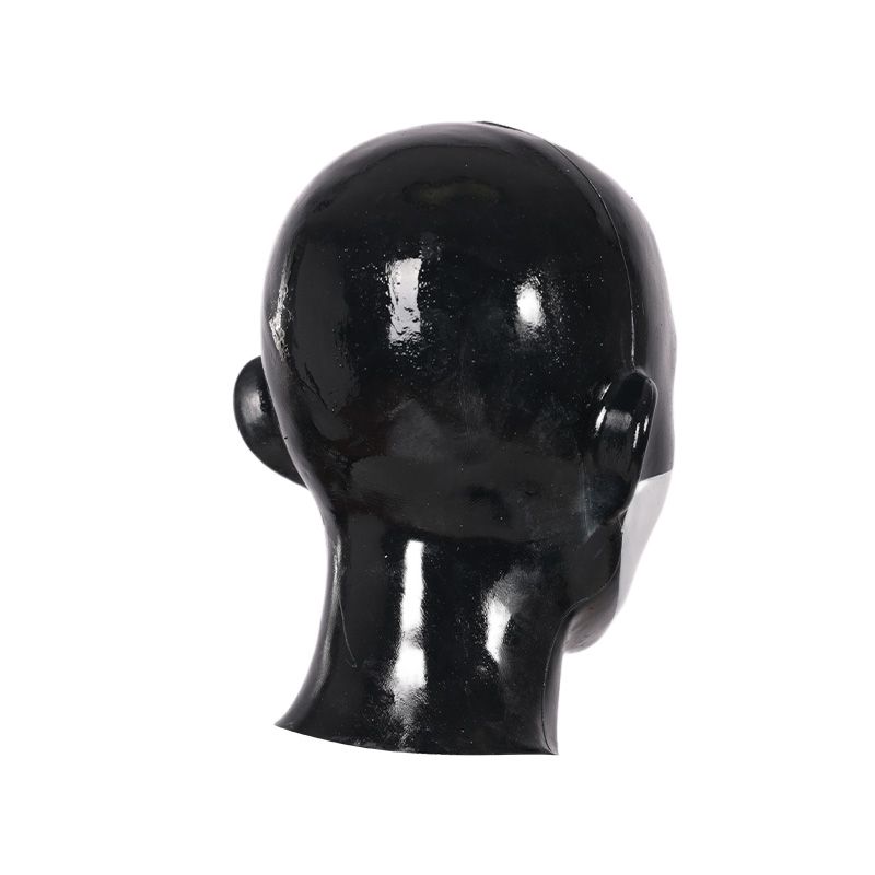 Painted Glossy May Hood – Black & White Face with Violet Lips