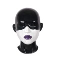 Painted Glossy May Hood – Black & White Face with Violet Lips
