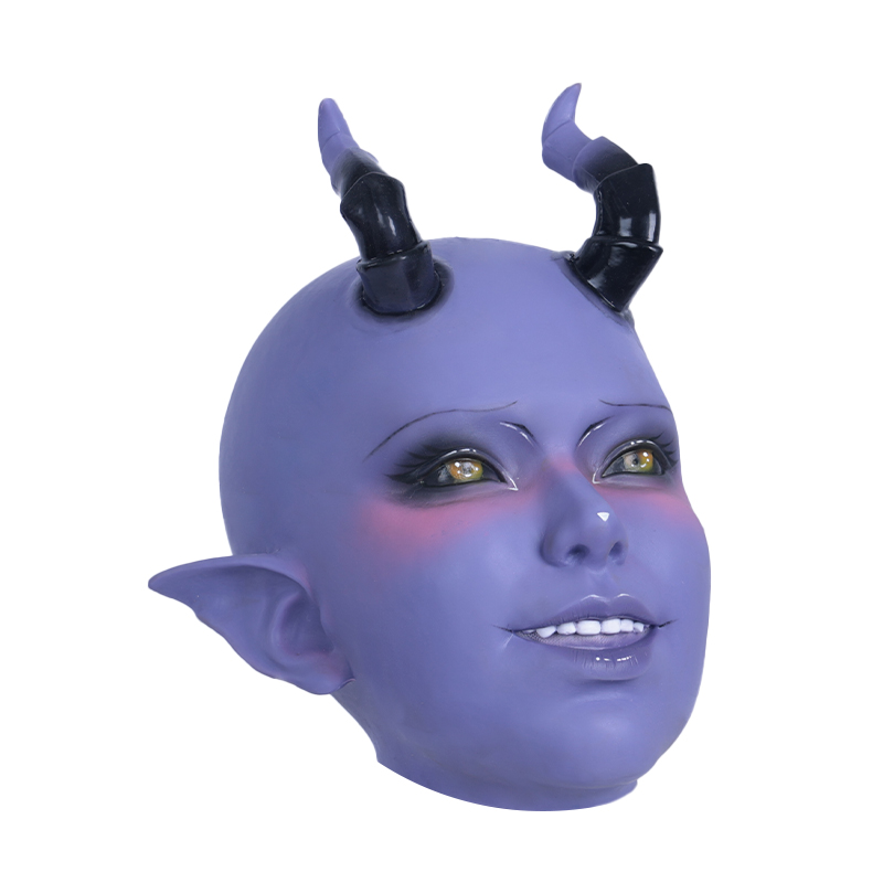 Lilith Succubus Silicone Mask – Purple Edition