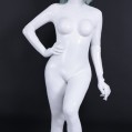 Glossy D Cup Silicone Bodysuit – White Elegance