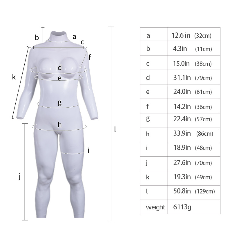 Glossy D Cup Silicone Bodysuit – White Elegance