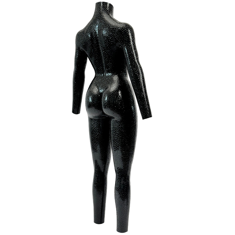 Serpentine Texture D-Cup Silicone Bodysuit With Anal Hole