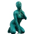 Serpentine Texture D-Cup Silicone Bodysuit – Teal Edition