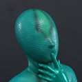 Serpentine Texture Teal Silicone Hood