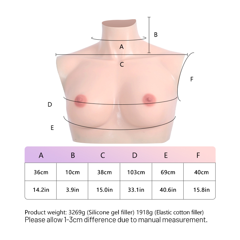 D Cup Breasts large Size