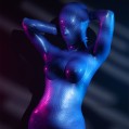 Mystique Neon Blue Silicone Bodysuit