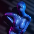Mystique Neon Blue Silicone Bodysuit
