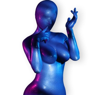 Mystique Neon Blue Silicone Bodysuit