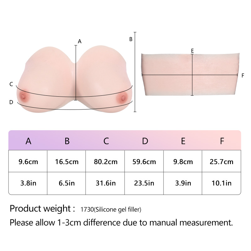 D Cup Tube Top Breast Forms – Inner Groove Splayed Fit