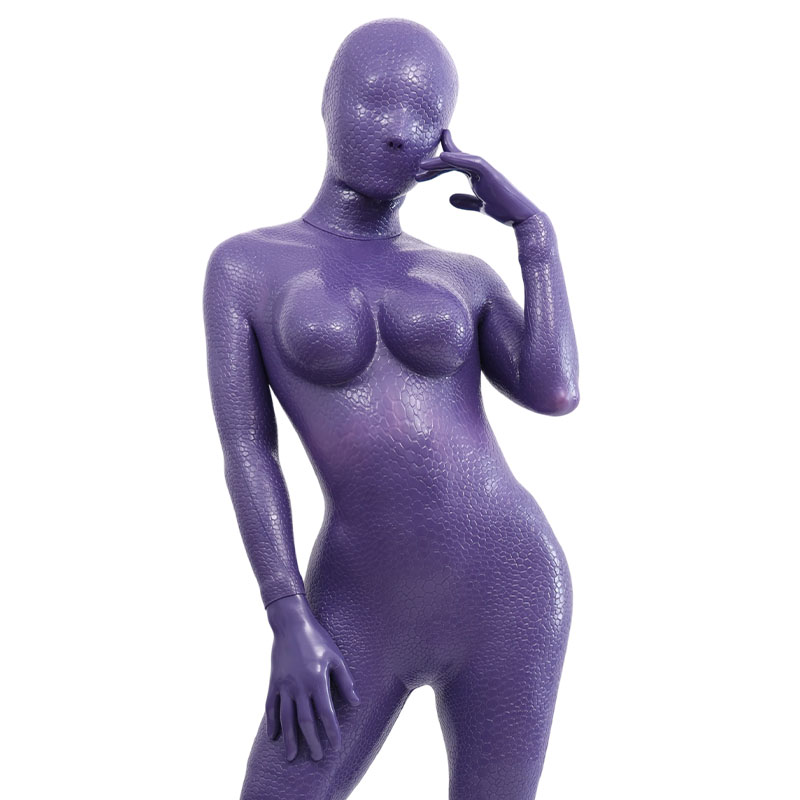 Mystique Neon Purple Silicone Bodysuit