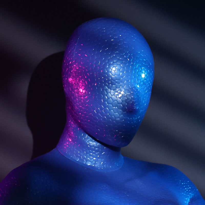 Mystique Neon Blue Silicone Hood