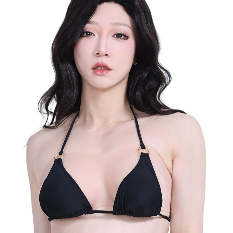 D Cup Tube Top Breast Forms without Nipple 