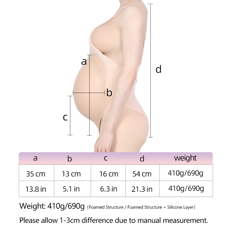 Lightweight Foamed Pregnancy Belly (5–6 Months)