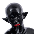 Elven Vulva Mouth Mask – Glossy Black