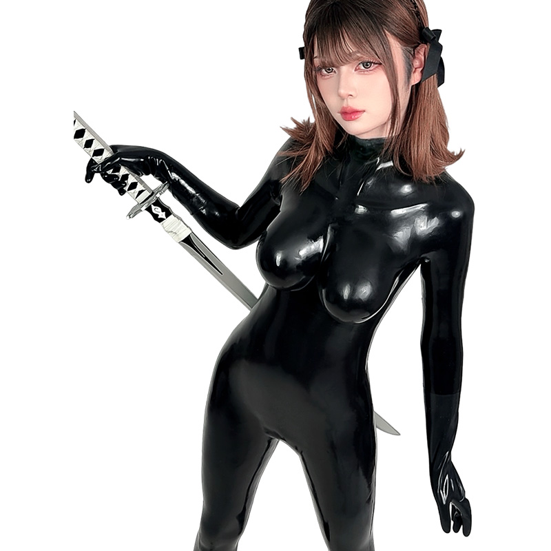 Glossy C Cup Silicone Bodysuit – Small