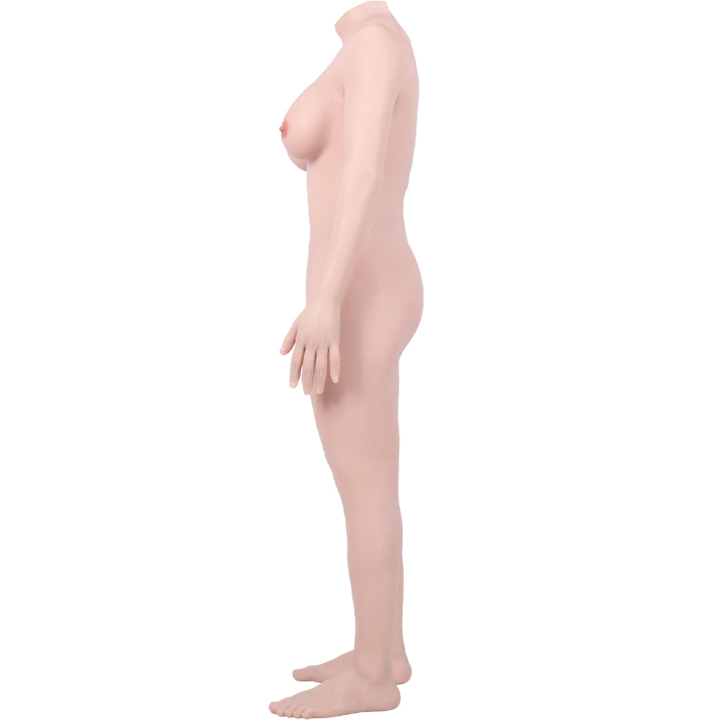 D Cup Silicone Full-Body Bodysuit (Integrated Hands & Feet) – Zipper Back