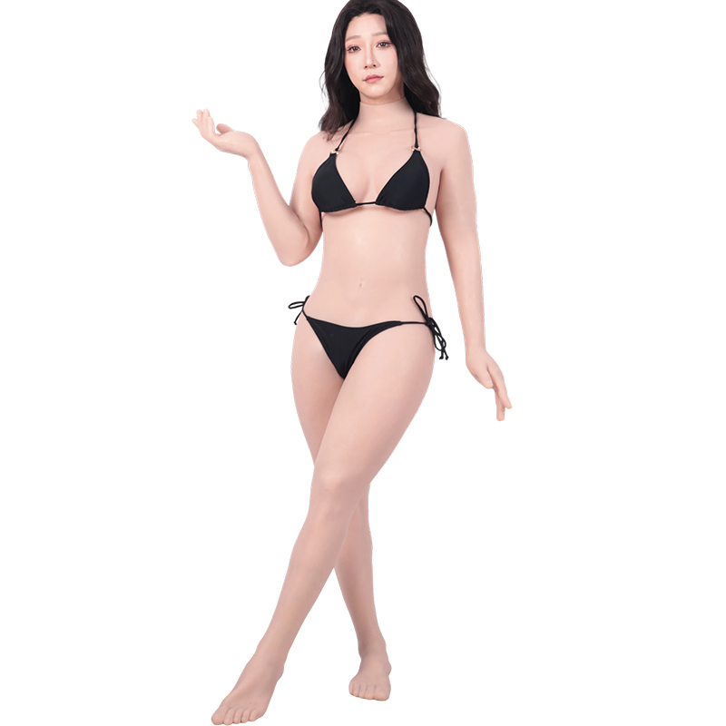 D Cup Silicone Full-Body Bodysuit (Integrated Hands & Feet) – Zipper Back