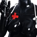 Nurse Glossy D Cup Silicone Bodysuit